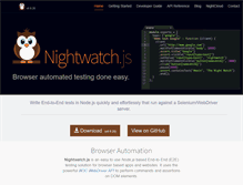 Tablet Screenshot of nightwatchjs.org